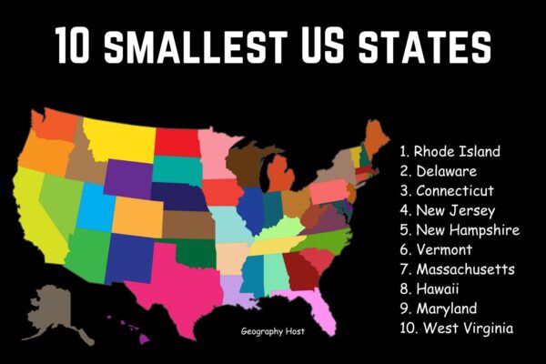 Top 10 Smallest US States Ranked