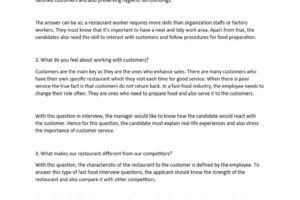 Top 10 Restaurant Interview Questions (With Best Answers)