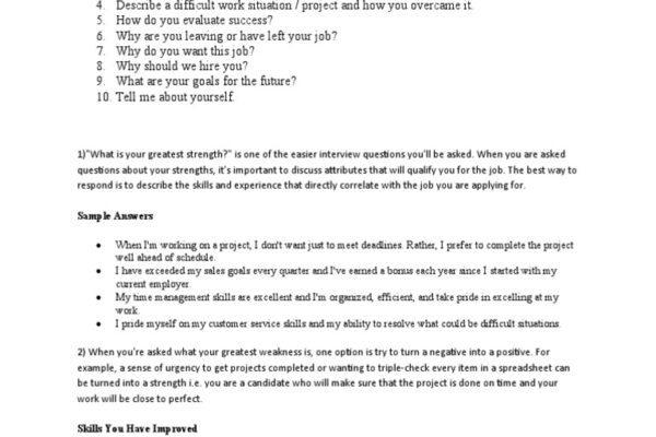 Top 10 Interview Questions and Best Answers