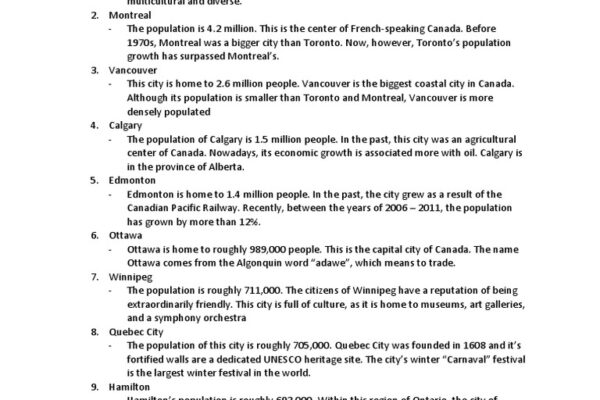 Top 10 Largest Cities in Canada Ranked