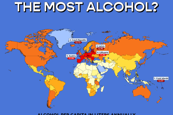 Top 10 Countries That Drink the Most Alcohol